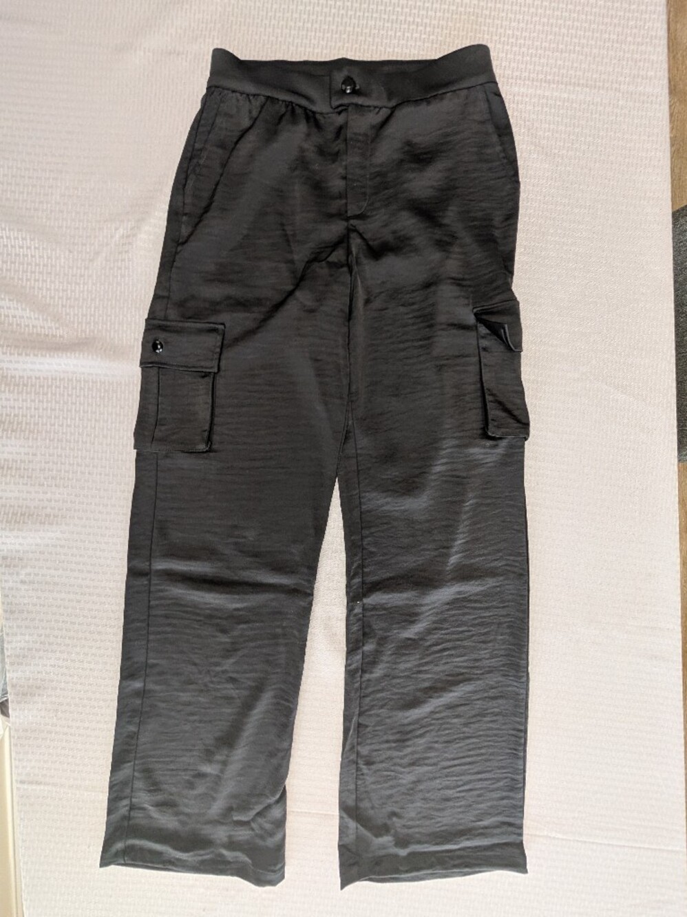 G By Giuliana Black Label Women's Black Straight Leg Cargo Trousers Size 2 New